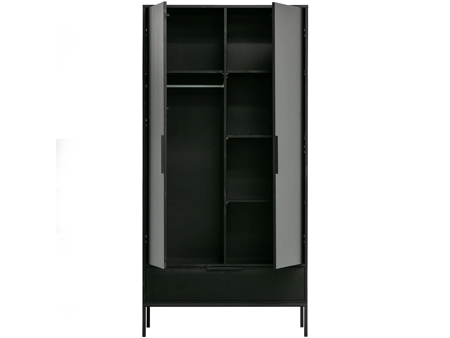 Armoire 2 portes et 1 tiroir en pin ADAM