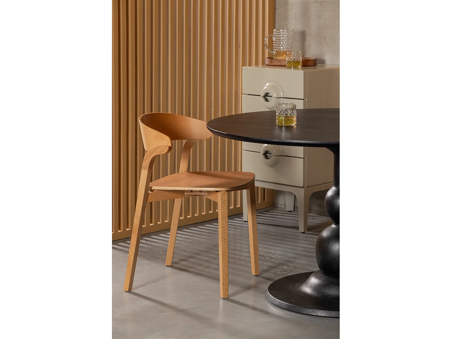Lot de 2 chaises de salle à manger en frêne CRAS