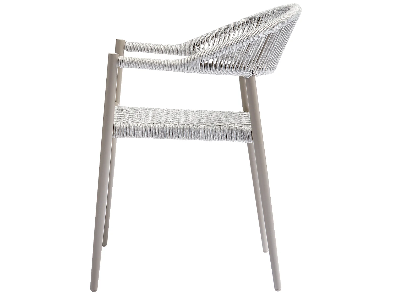 Chaise de jardin en corde et aluminium YELLOW