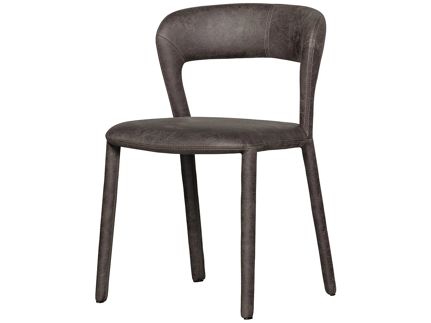 Lot de 2 chaises de table en similicuir NOBLE