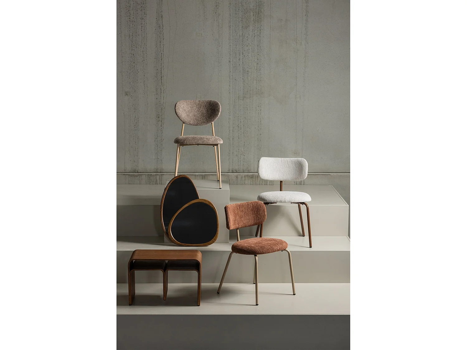 Lot de 2 chaises de table en polyester VALOR