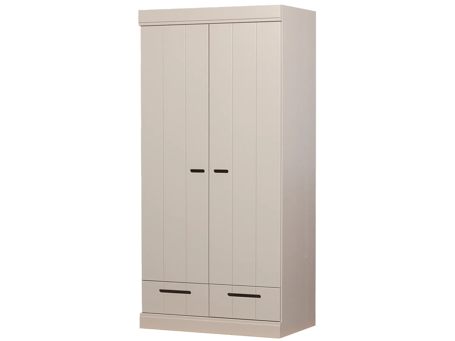 Armoire 2 portes 2 tiroirs en pin CONNECT