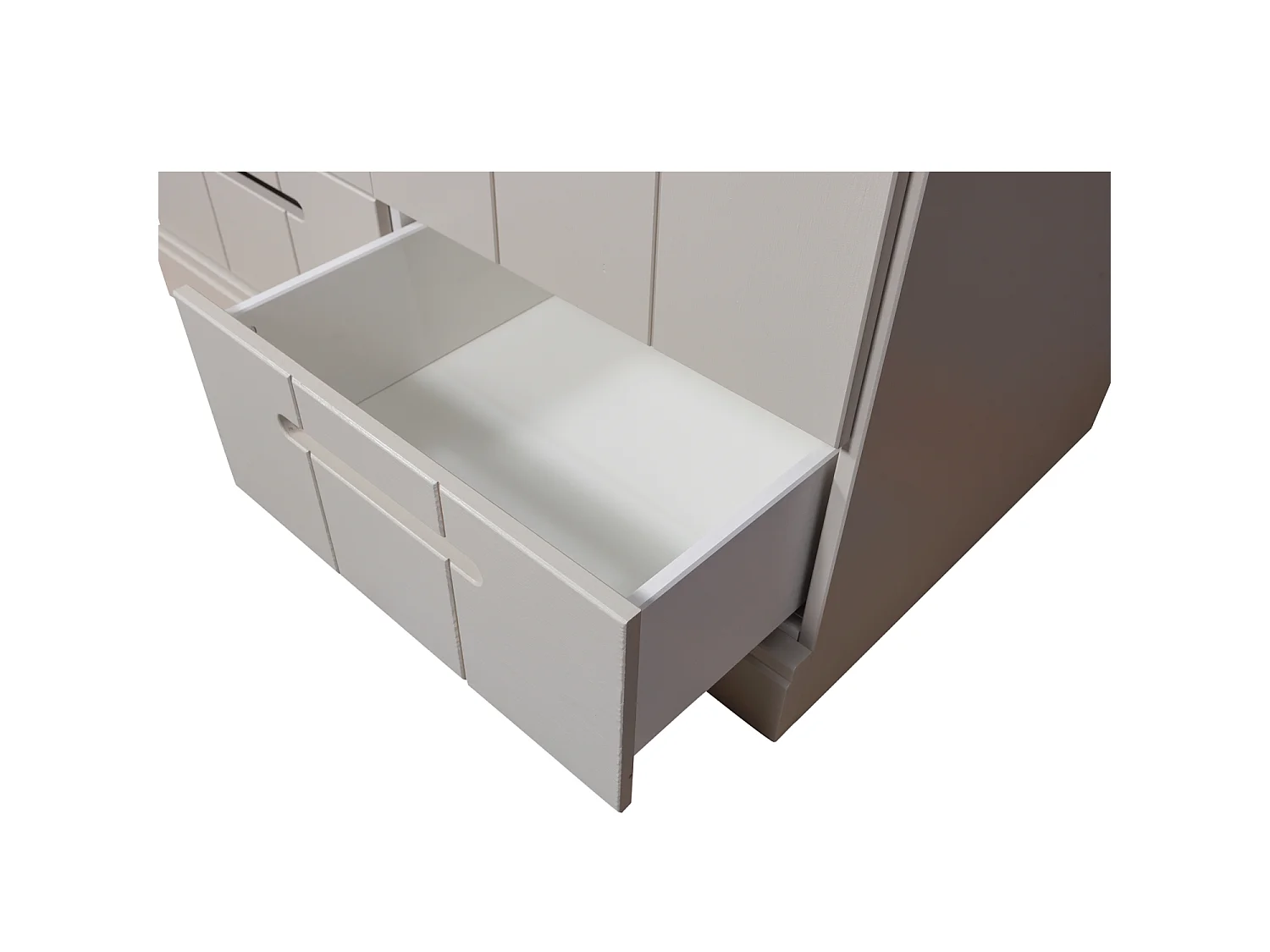 Armoire 2 portes 2 tiroirs en pin CONNECT
