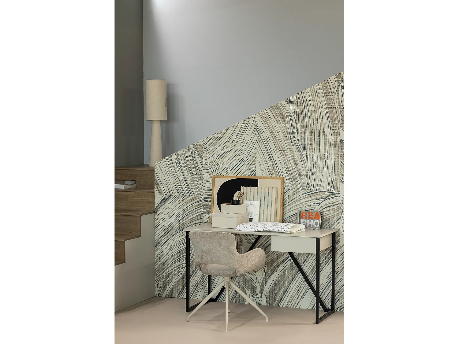 Lot de 2 fauteuils de table en velours ELIVA