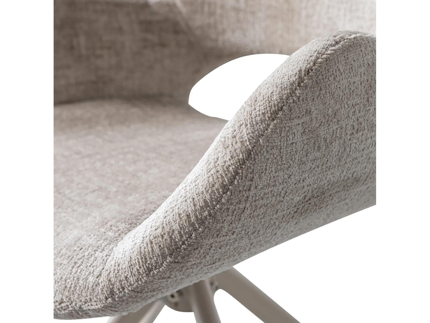 Lot de 2 fauteuils de table en velours ELIVA