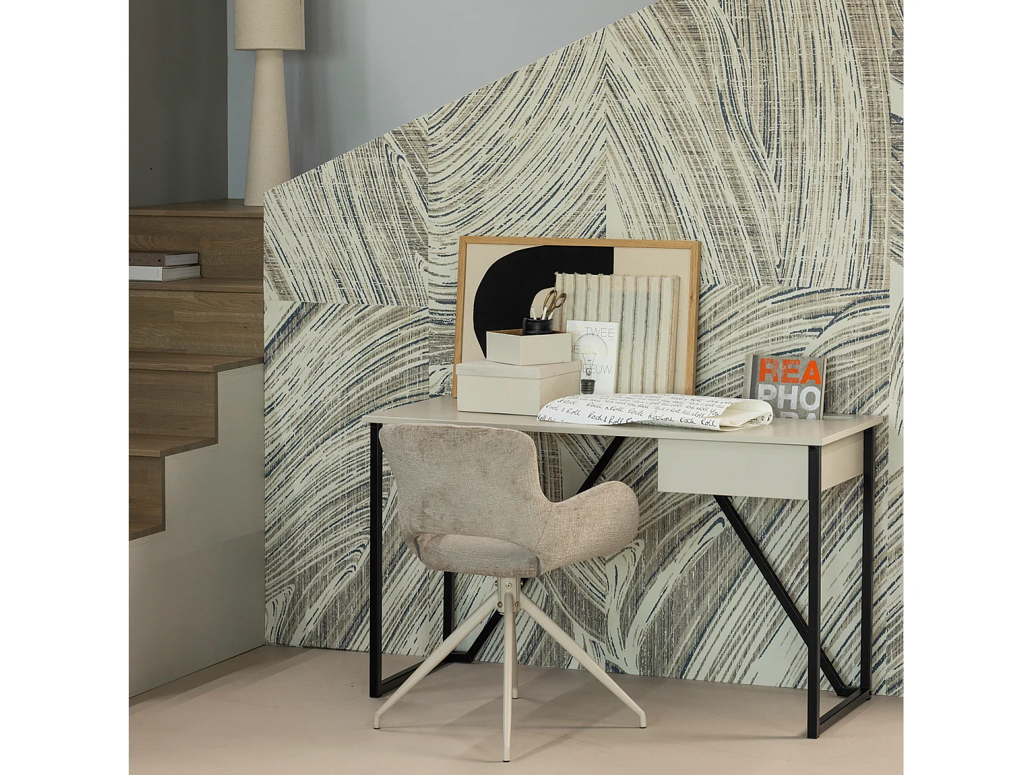 Lot de 2 fauteuils de table en velours ELIVA