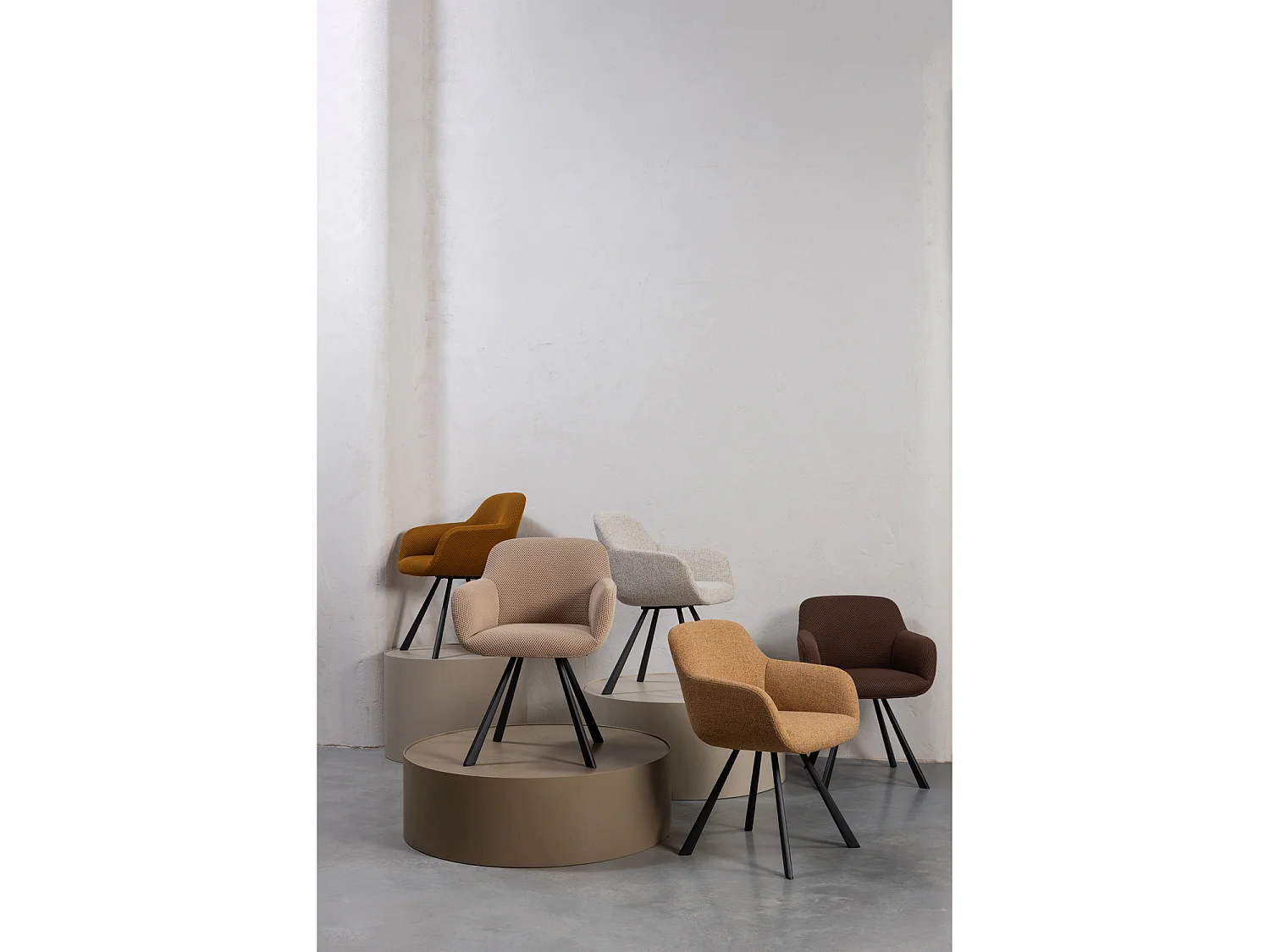 Chaise de table en tissu JUNO