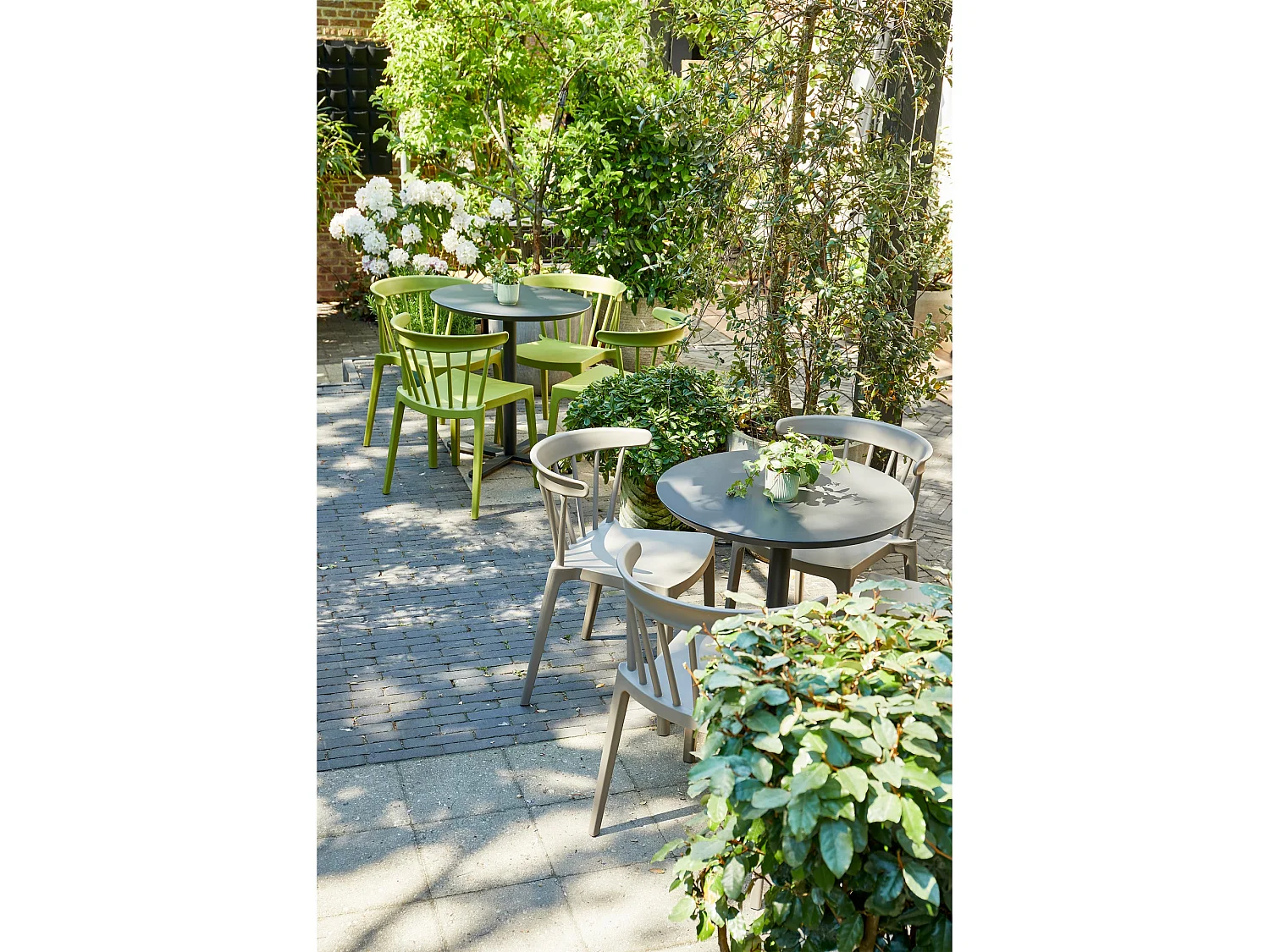 Lot de 2 chaises de jardin en polypropylène BLISS