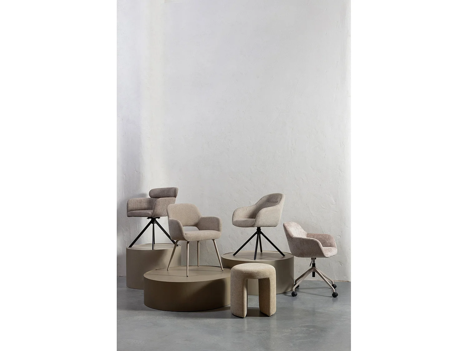 Lot de 2 chaises de salle à manger en chenille GRAND-JAKI