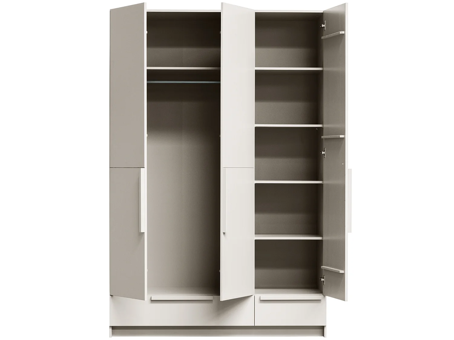 Armoire 3 portes et 2 tiroirs en pin PURE