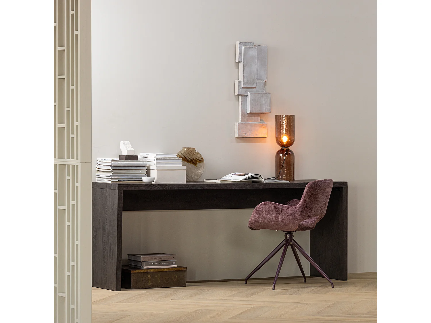 Lot de 2 chaises de table en velours ELIVA
