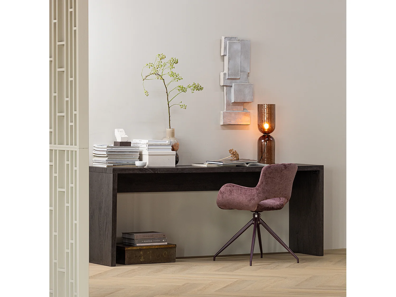 Lot de 2 chaises de table en velours ELIVA