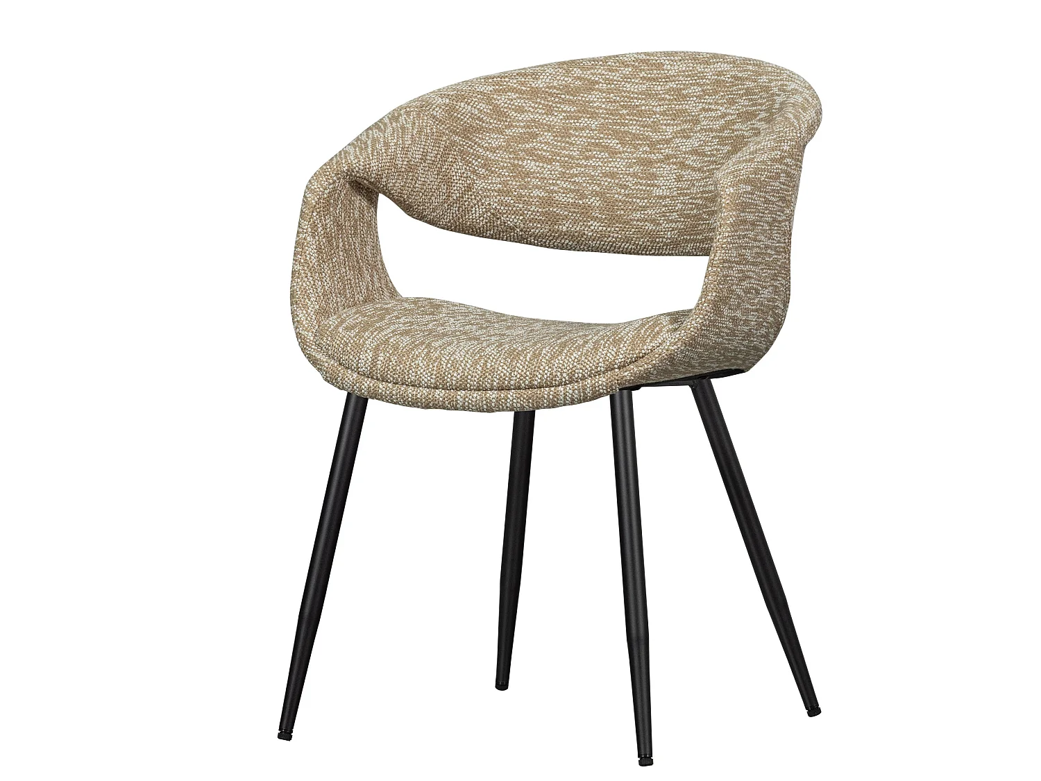 Lot de 2 chaises de table en fer et polyester YOSSI