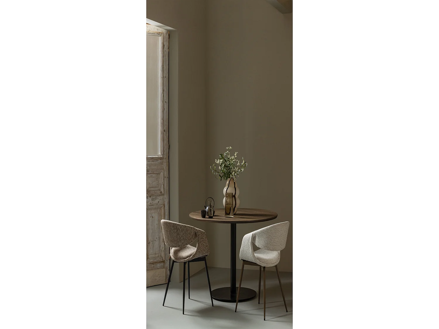 Lot de 2 chaises de table en fer et polyester YOSSI