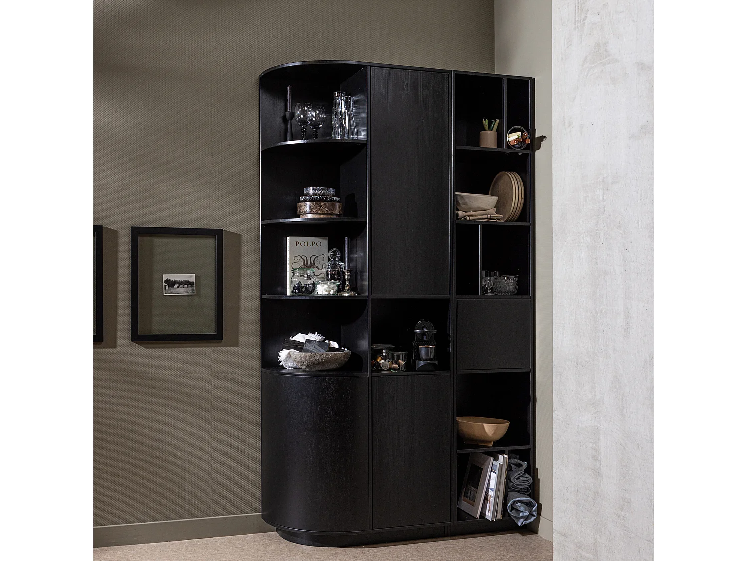 Armoire de rangement rond gauche en pin FINCA