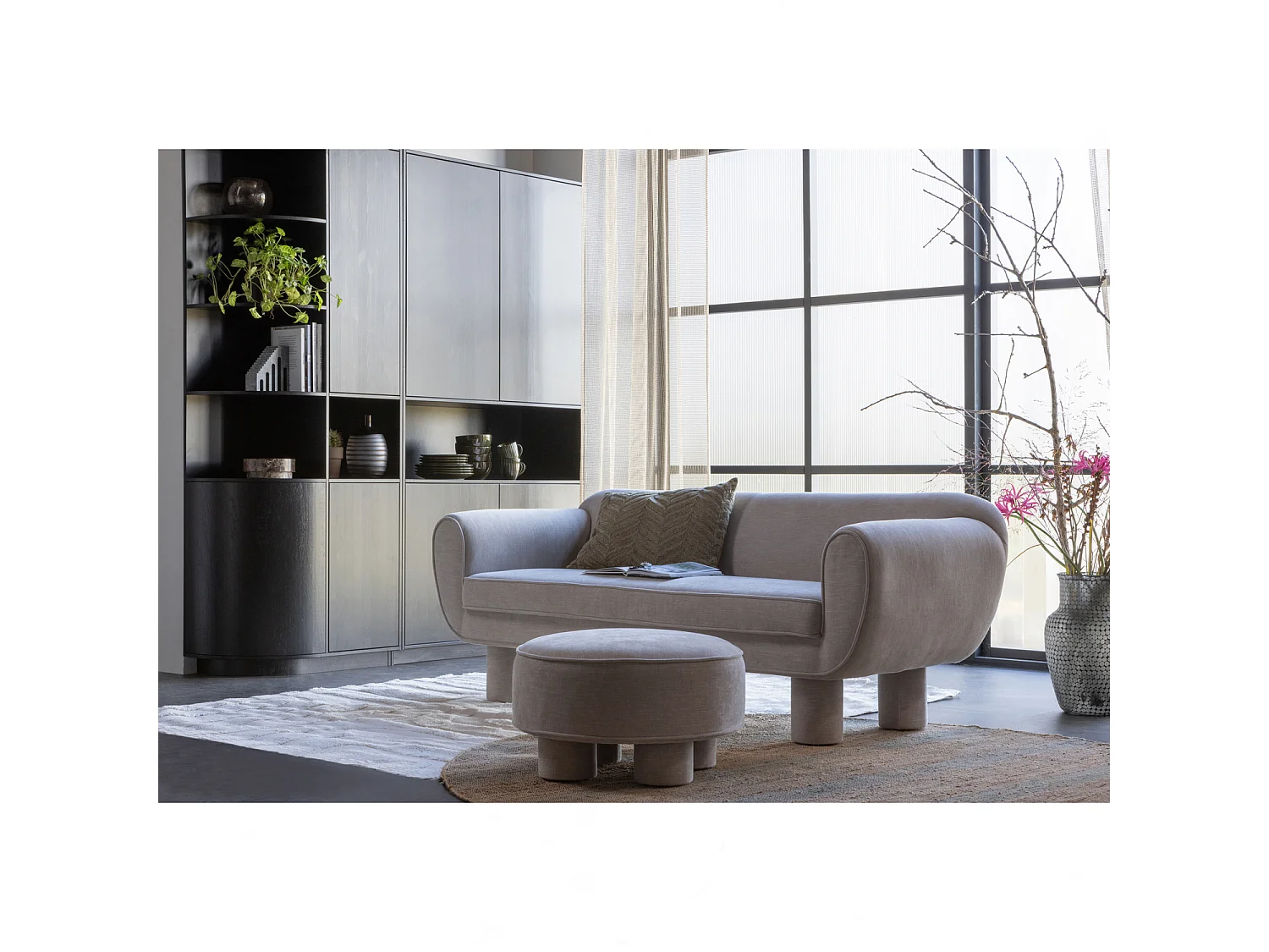 Armoire de rangement rond gauche en pin FINCA