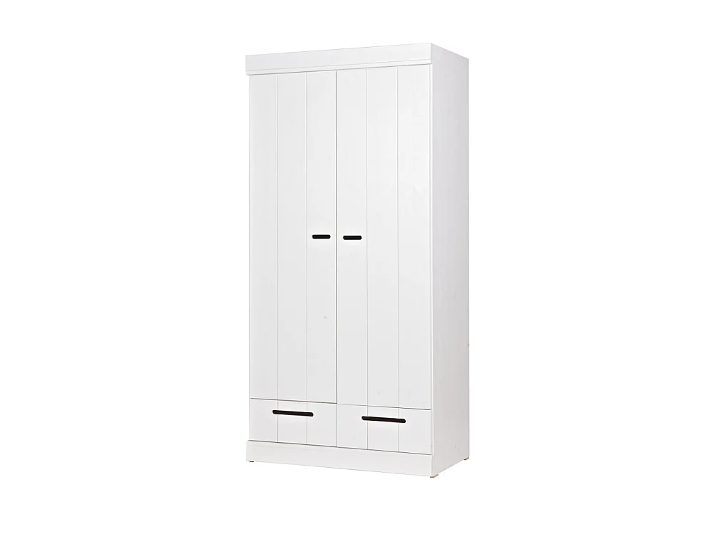 Armoire 2 portes et 2 tiroirs en pin CONNECT
