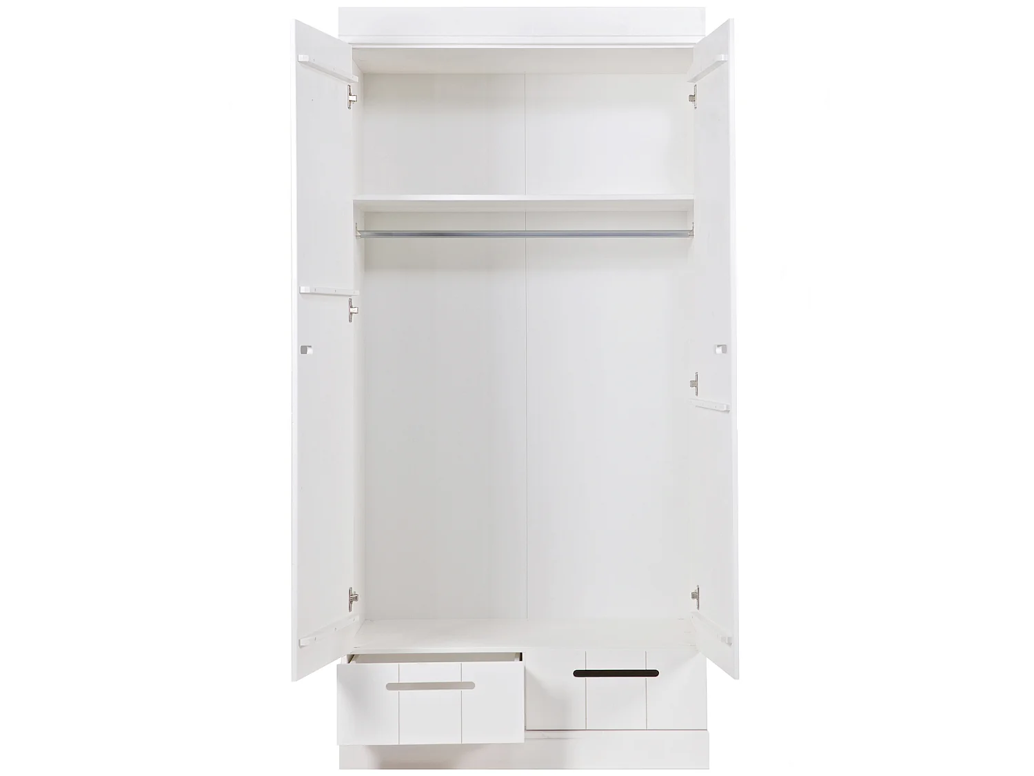 Armoire 2 portes et 2 tiroirs en pin CONNECT