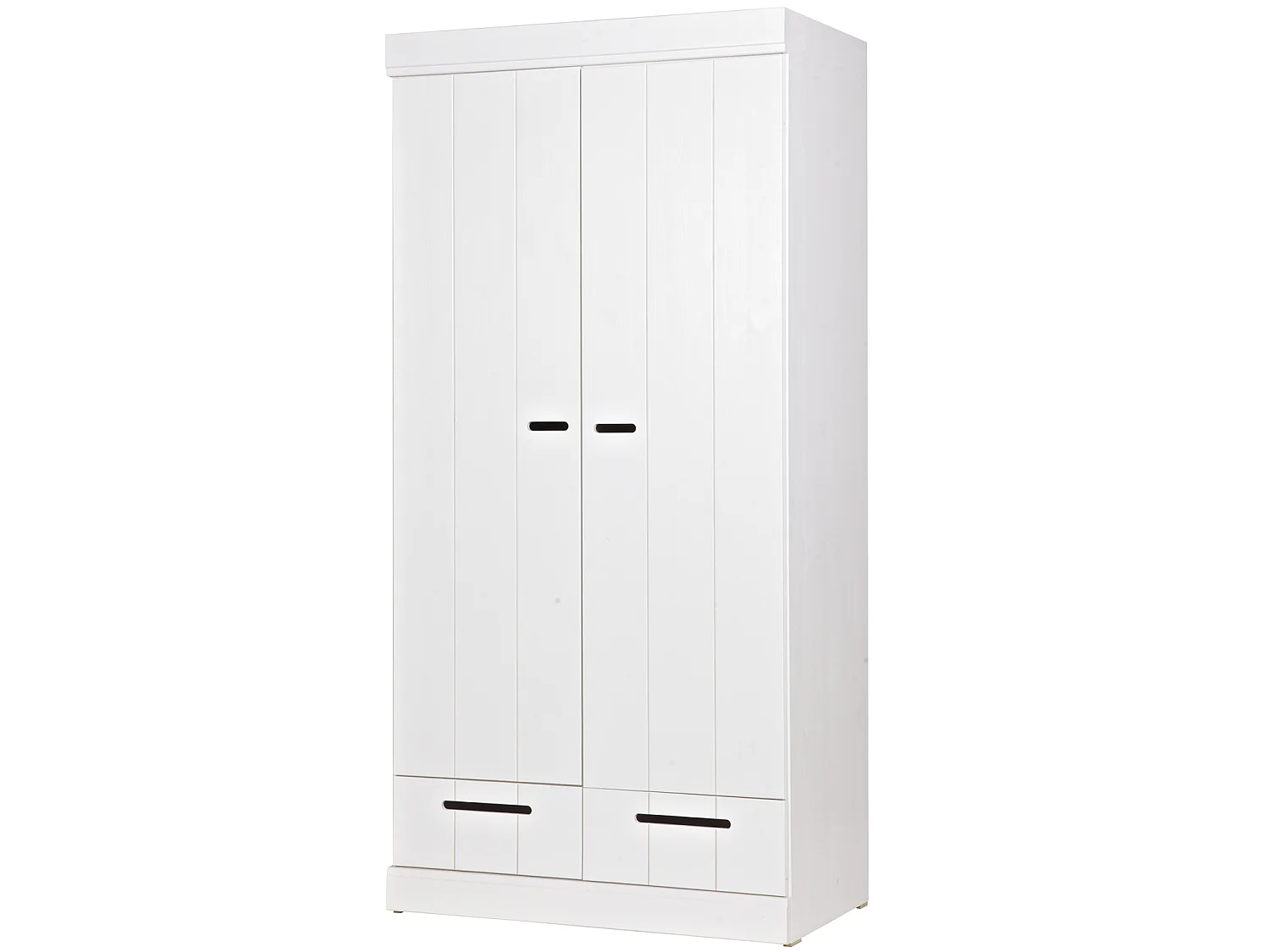 Armoire 2 portes et 2 tiroirs en pin CONNECT