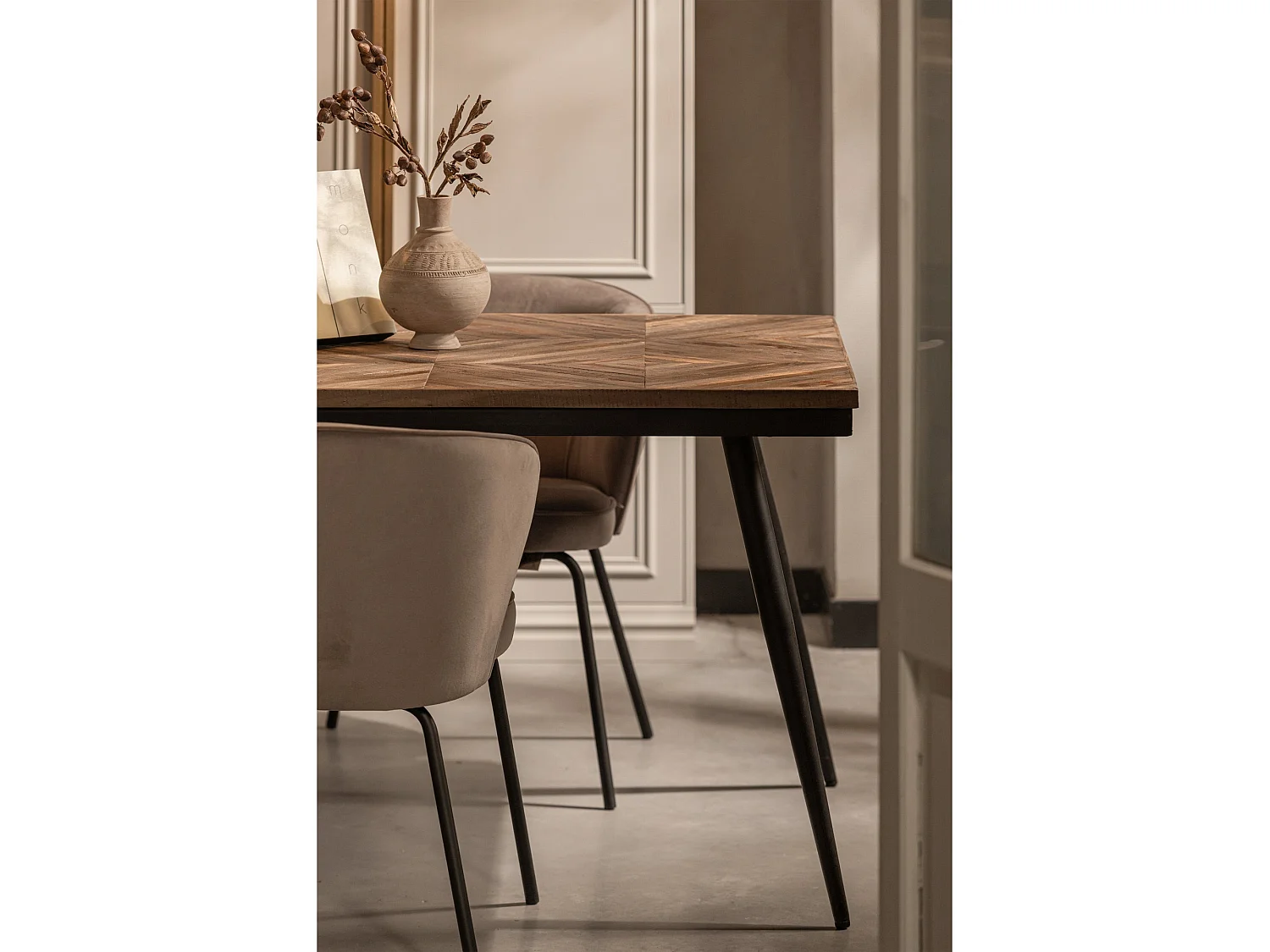 Chaises de table velours ADMIT