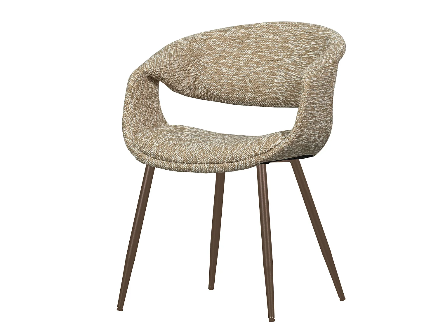 Lot de 2 chaises de table en fer et polyester YOSSI