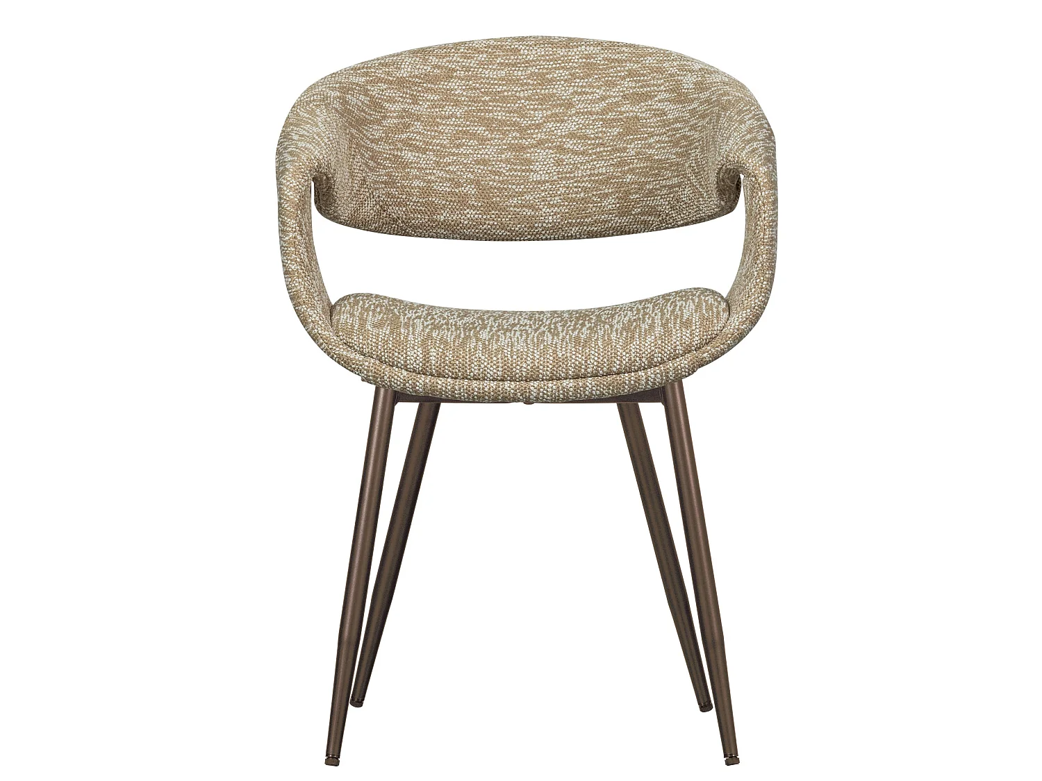 Lot de 2 chaises de table en fer et polyester YOSSI