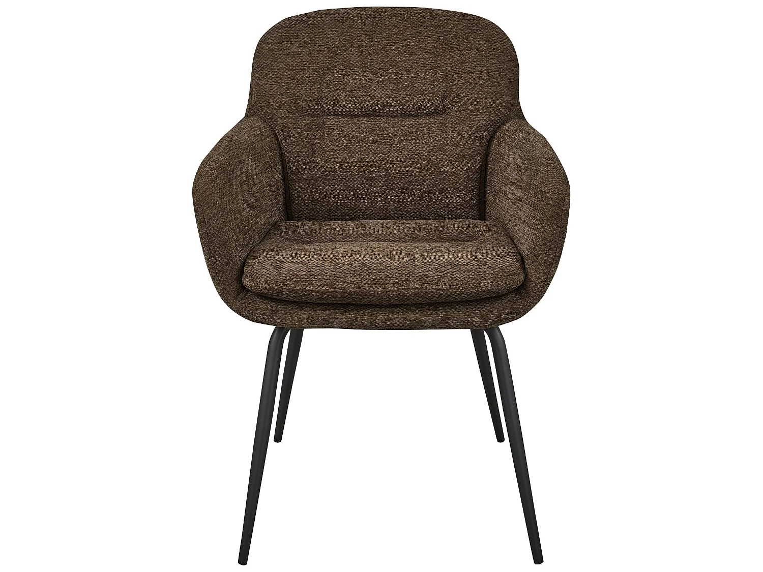 Lot de 2 chaises de table en tissu chenille RUNA