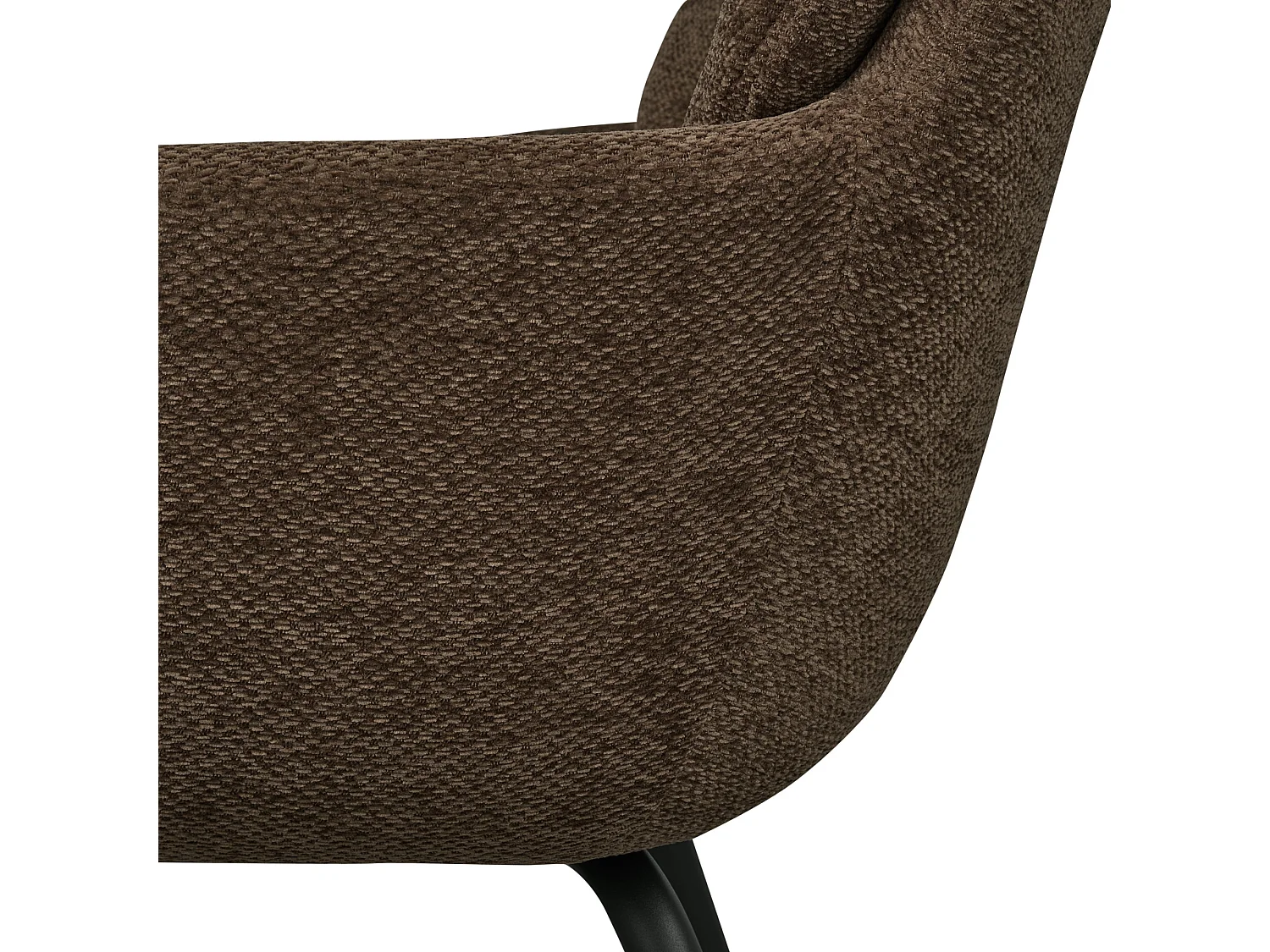Lot de 2 chaises de table en tissu chenille RUNA