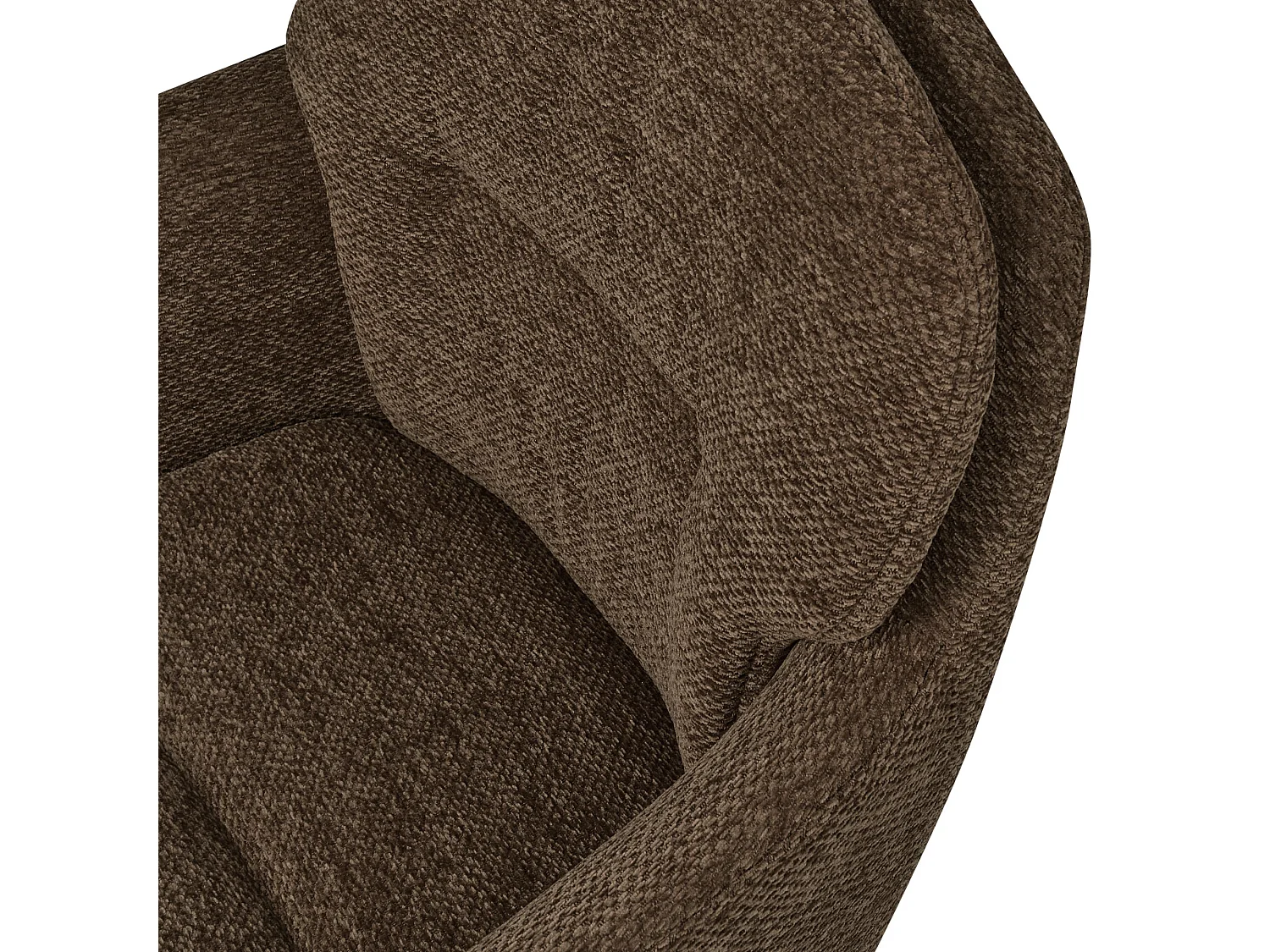 Lot de 2 chaises de table en tissu chenille RUNA