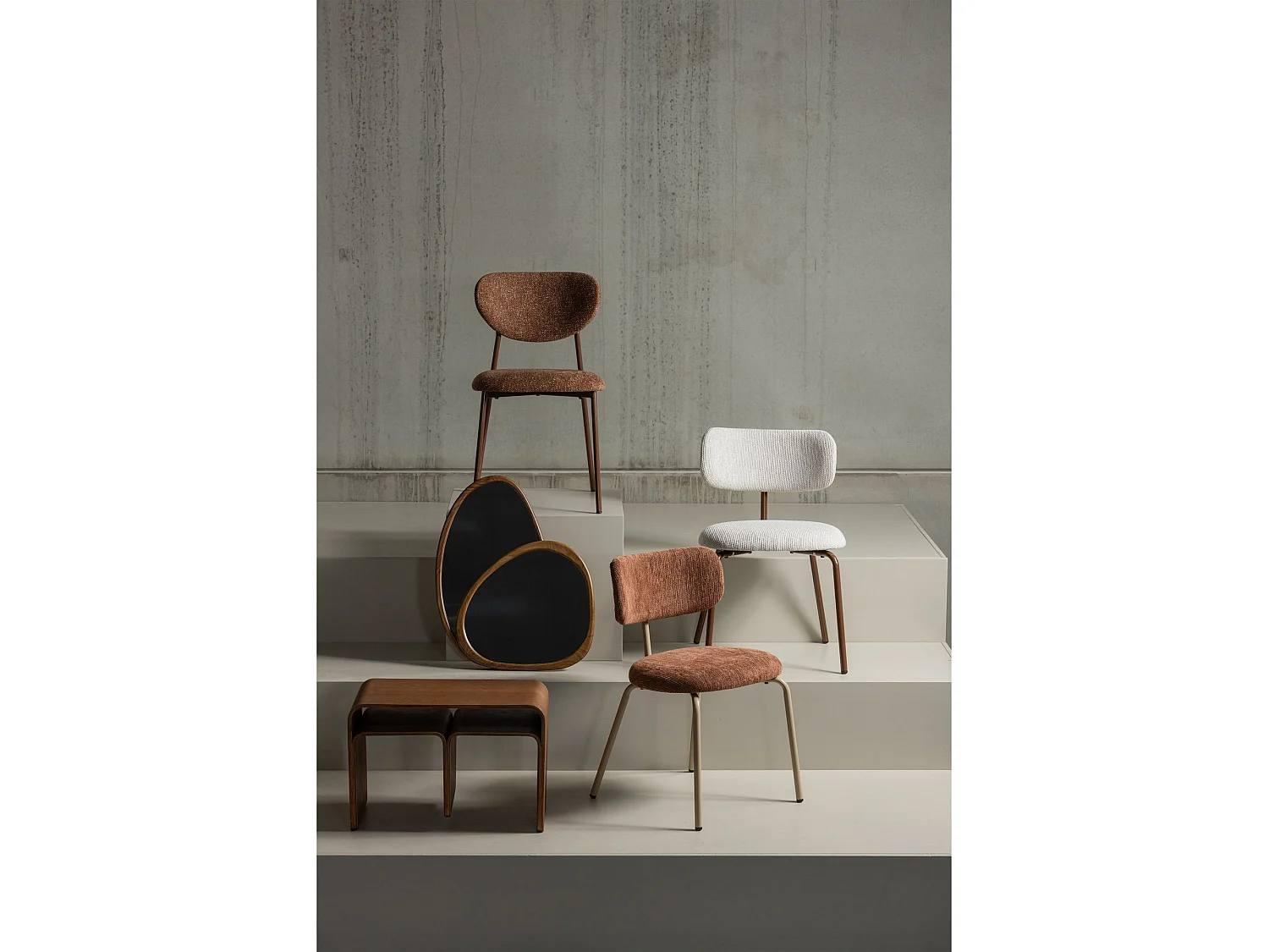 Lot de 2 chaises de table en polyester VALOR