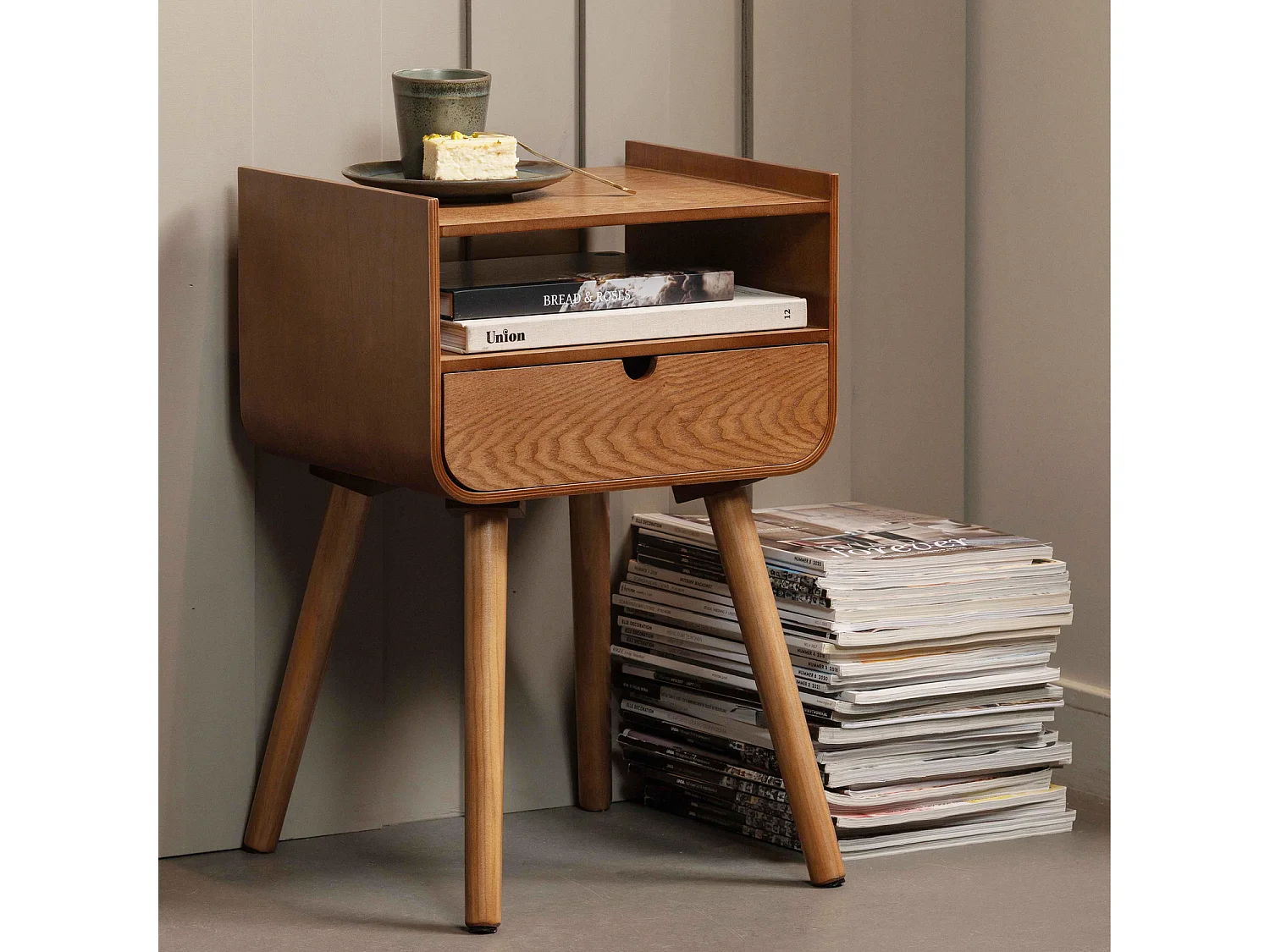 Table de chevet en bois NILS