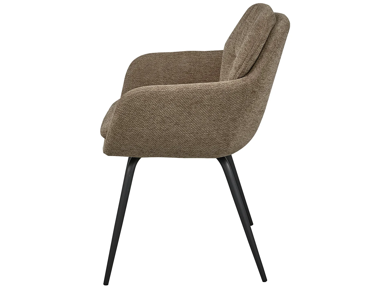 Lot de 2 chaises de table en tissu chenille RUNA