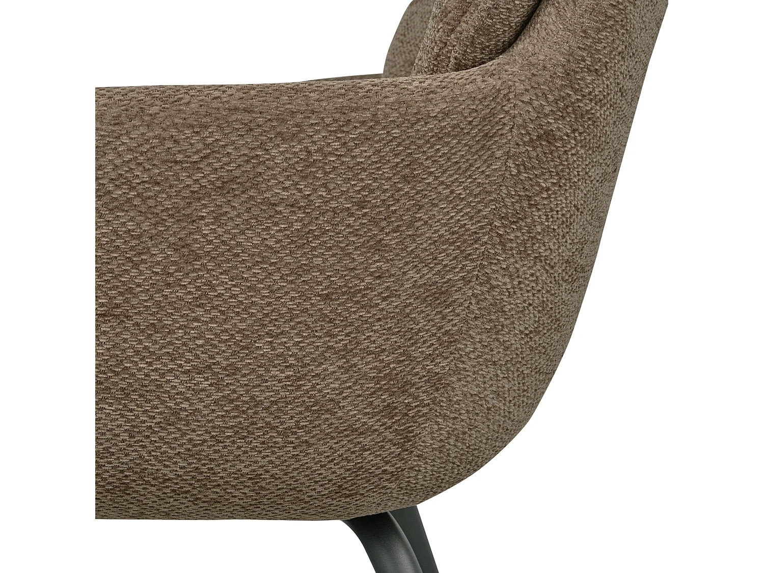 Lot de 2 chaises de table en tissu chenille RUNA