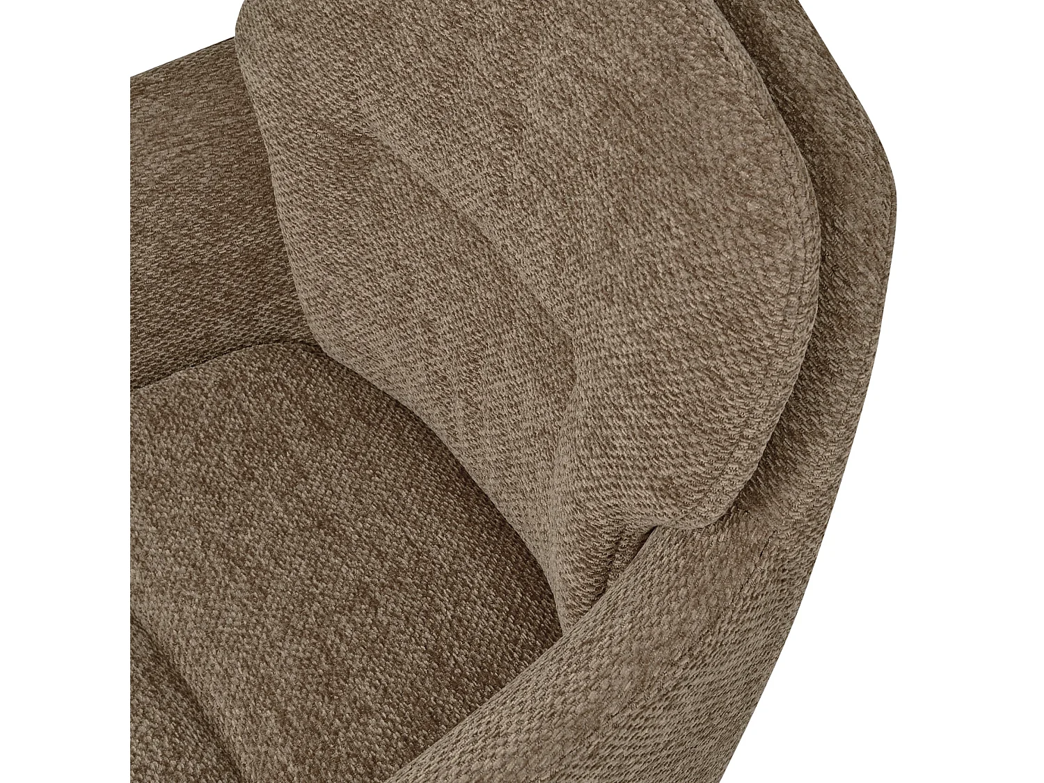 Lot de 2 chaises de table en tissu chenille RUNA