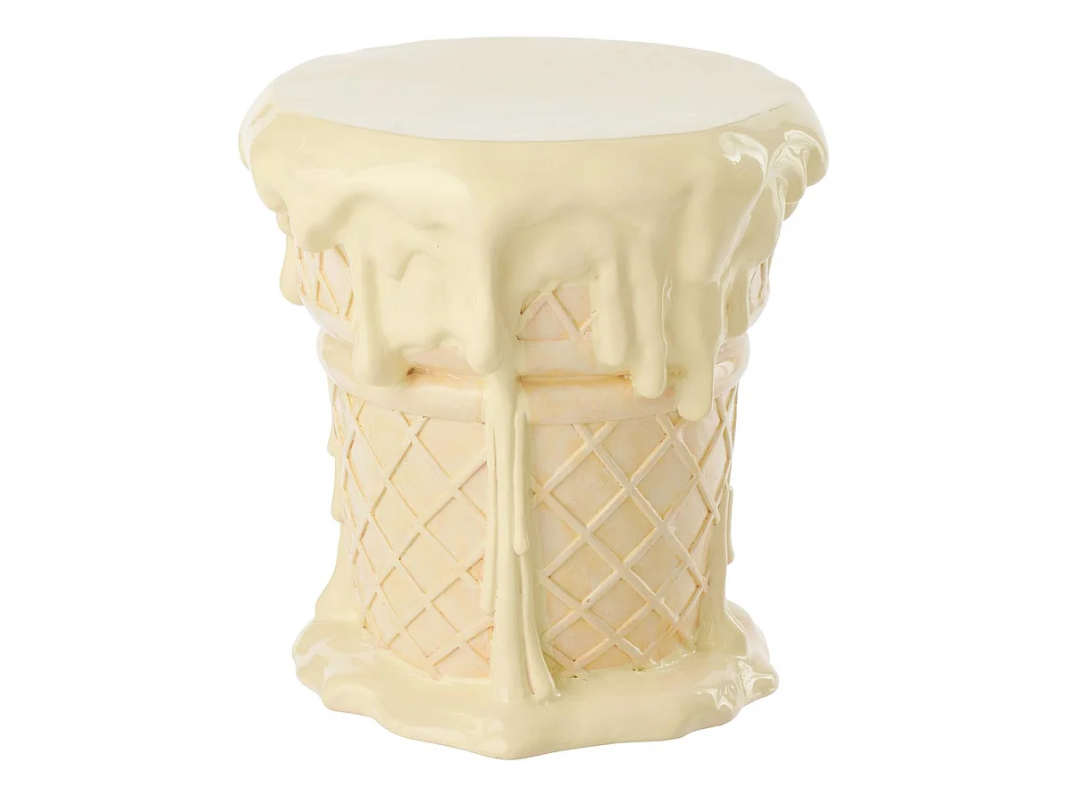 Table d'Appoint Enfant "Crème Glacée" 38cm Jaune
