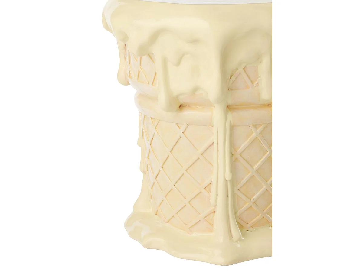 Table d'Appoint Enfant "Crème Glacée" 38cm Jaune