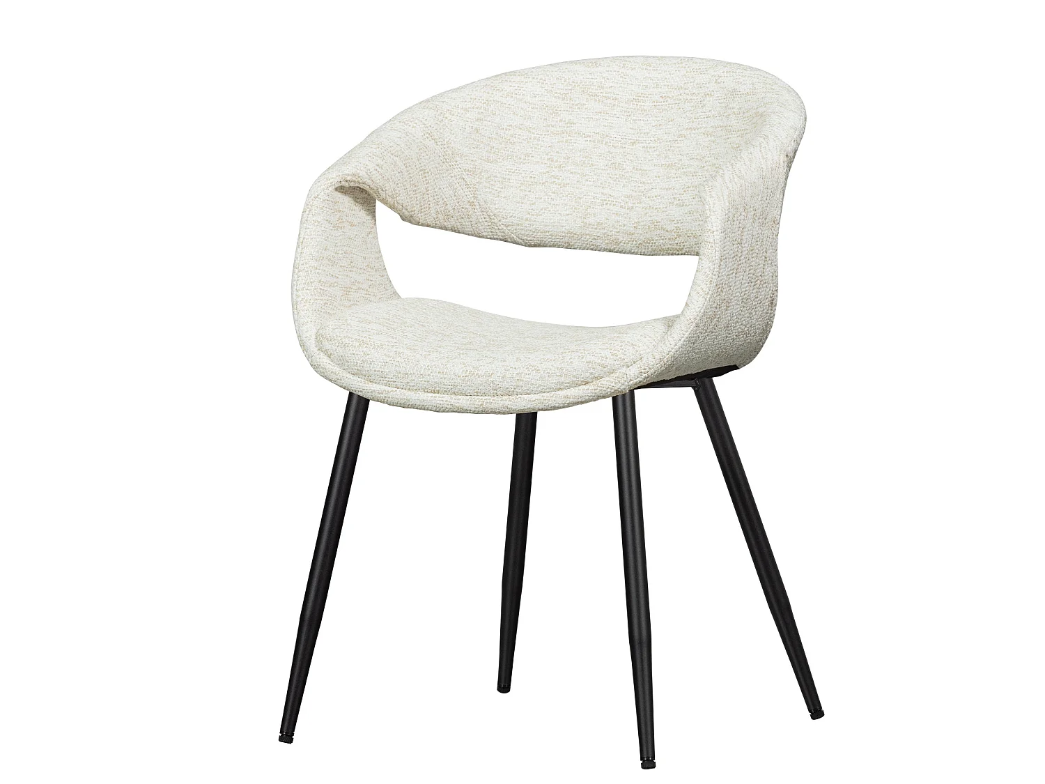 Lot de 2 chaises de table en fer et polyester YOSSI