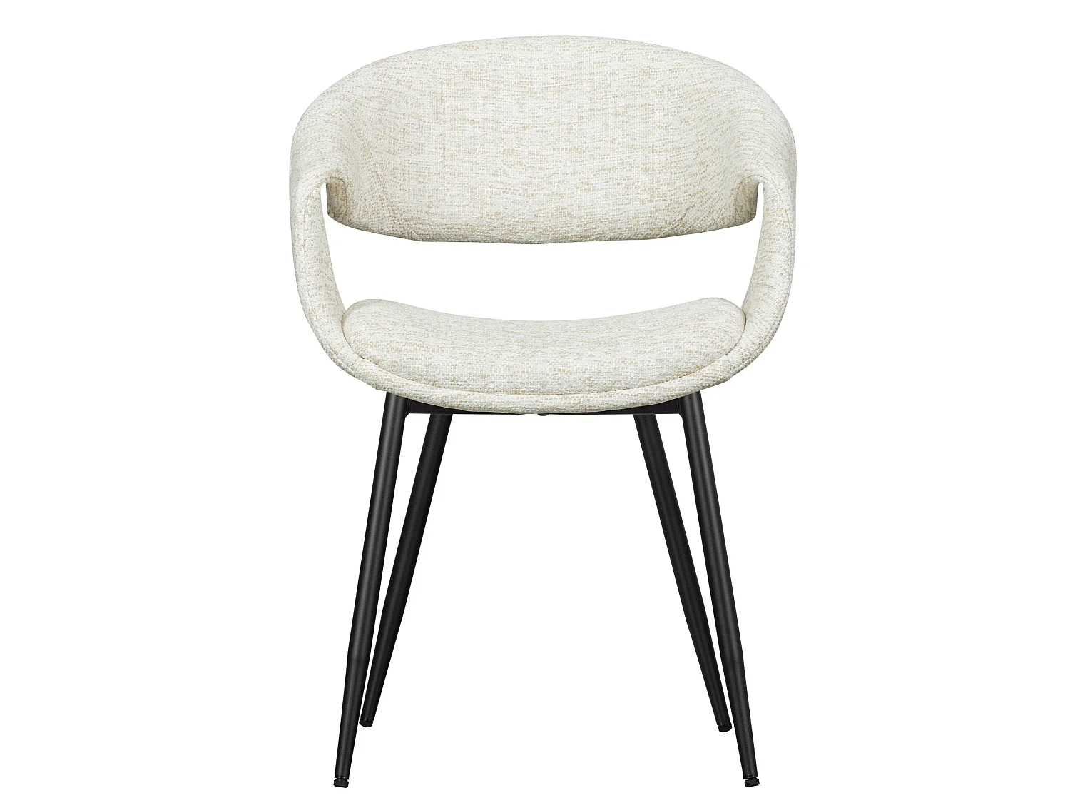 Lot de 2 chaises de table en fer et polyester YOSSI