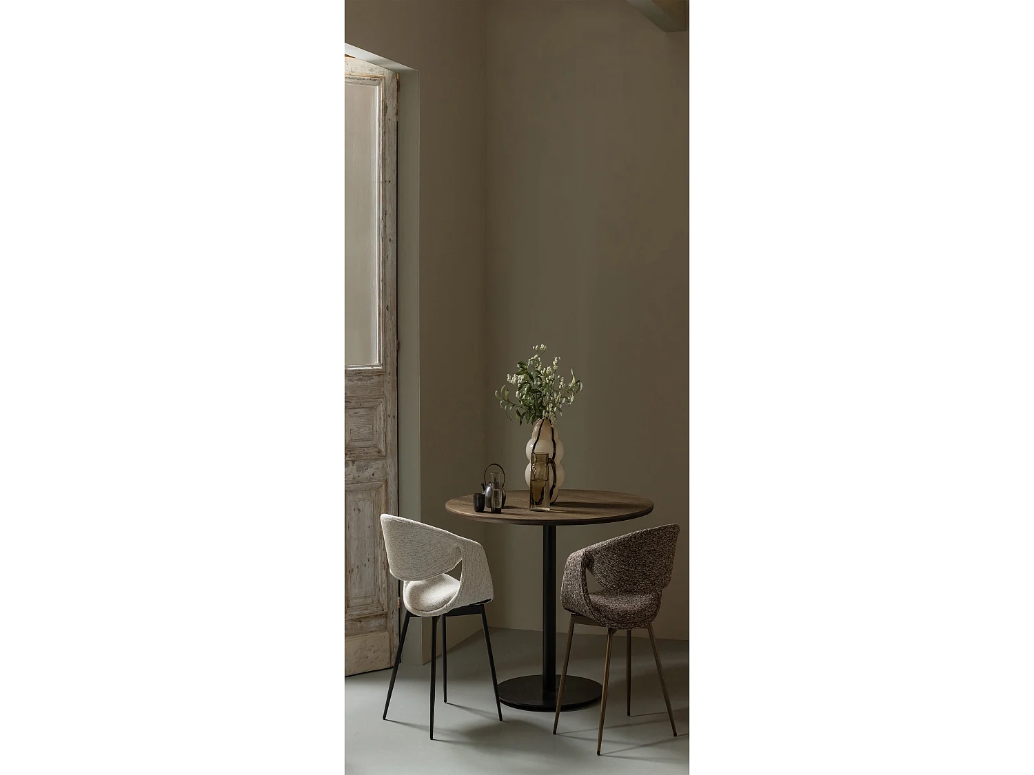 Lot de 2 chaises de table en fer et polyester YOSSI