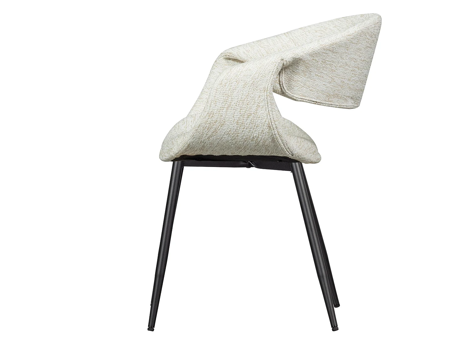 Lot de 2 chaises de table en fer et polyester YOSSI