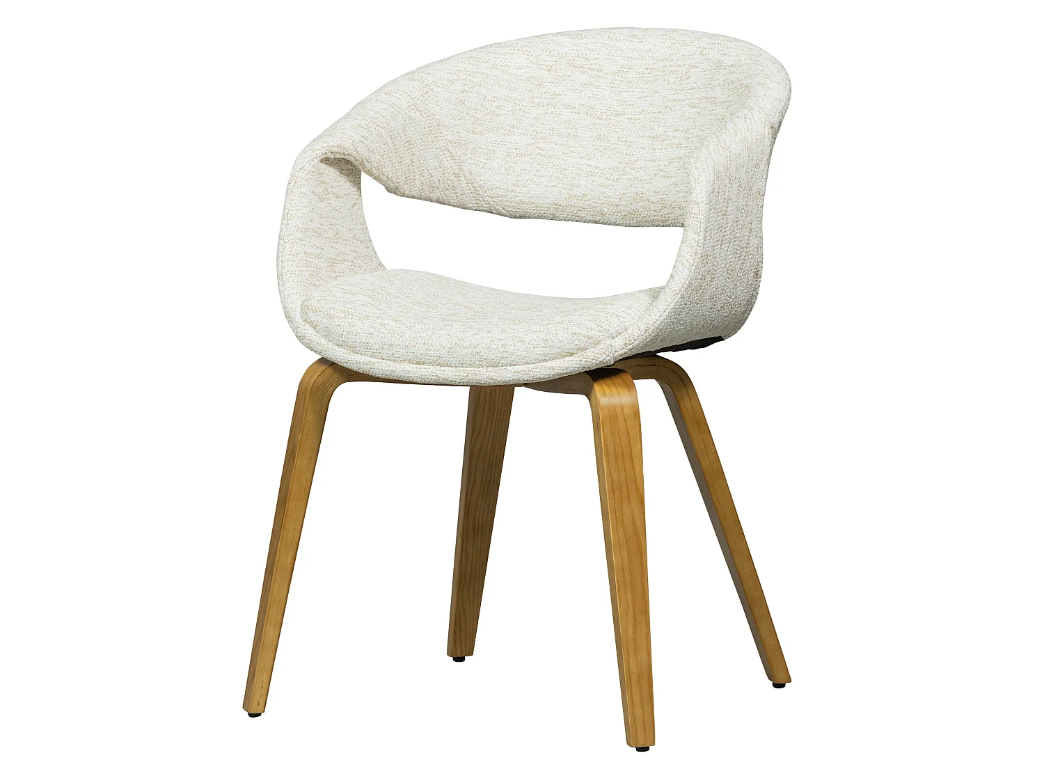 Lot de 2 chaises de table en bois et polyester YOSSI