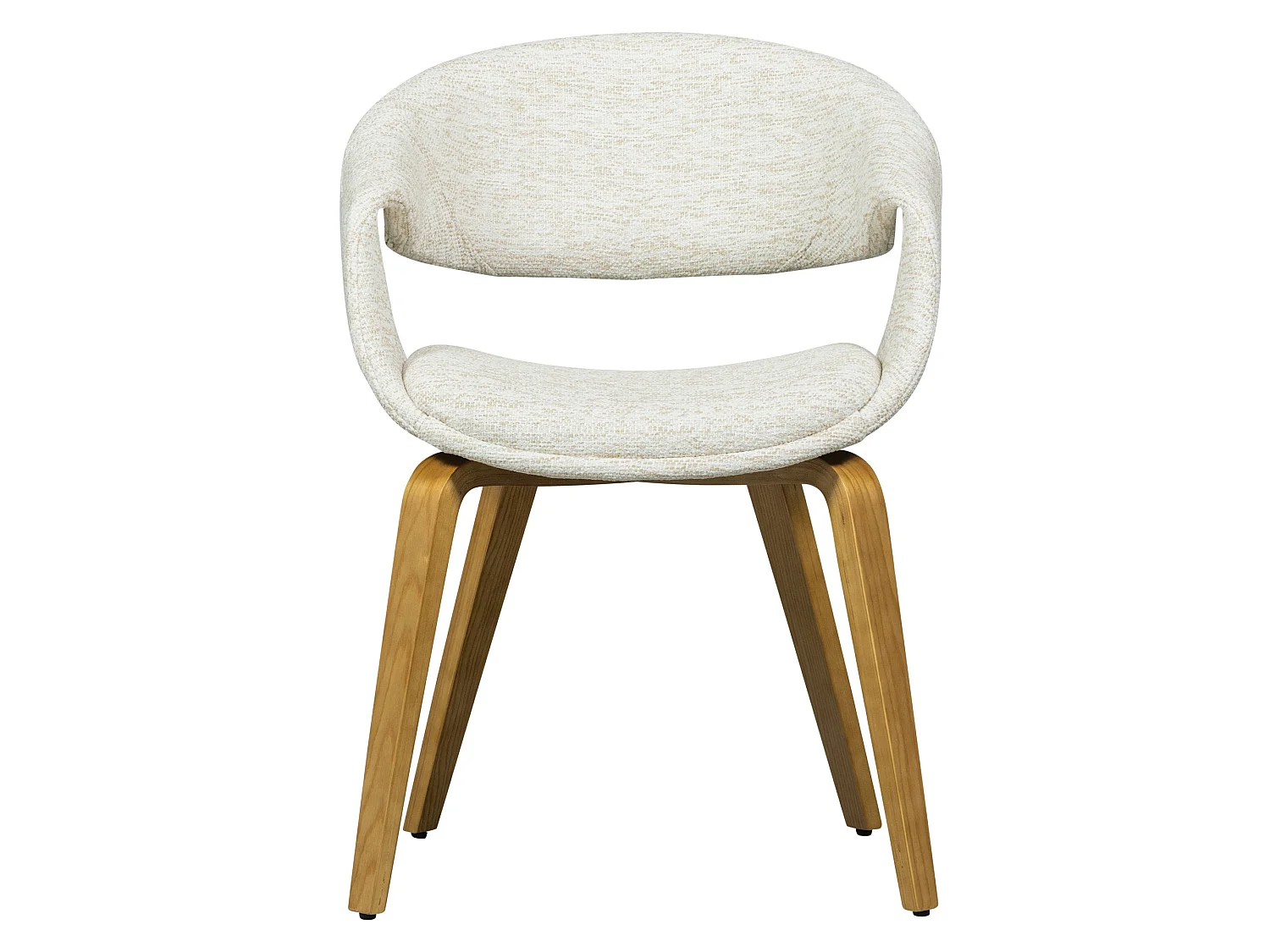 Lot de 2 chaises de table en bois et polyester YOSSI