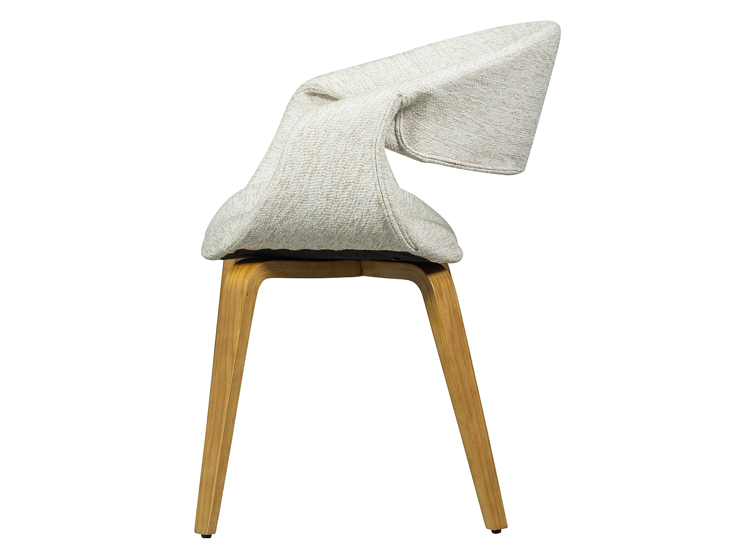 Lot de 2 chaises de table en bois et polyester YOSSI