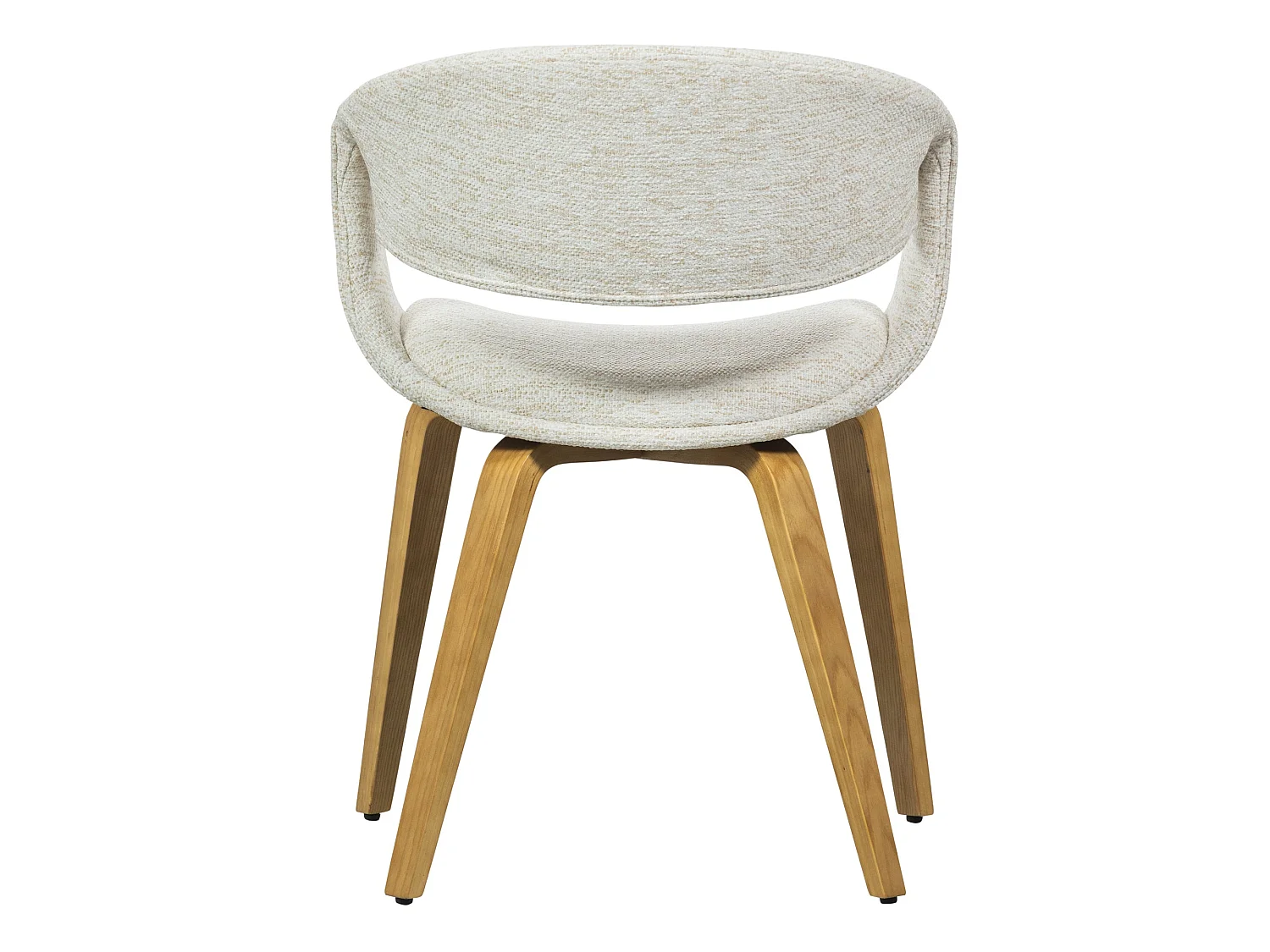 Lot de 2 chaises de table en bois et polyester YOSSI