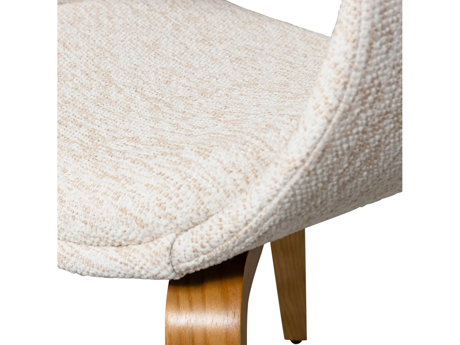 Lot de 2 chaises de table en bois et polyester YOSSI