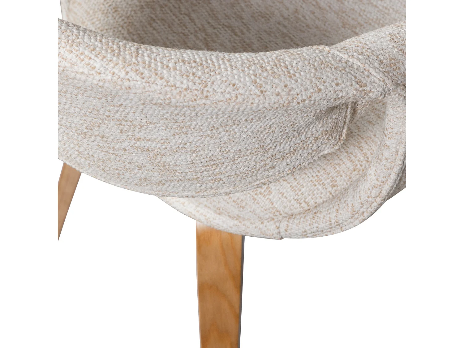 Lot de 2 chaises de table en bois et polyester YOSSI