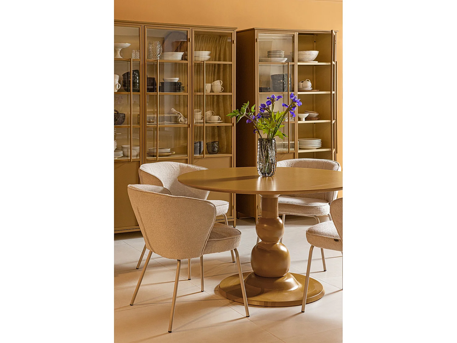 Lot de 2 chaises de salle à manger en polyester ADMIT