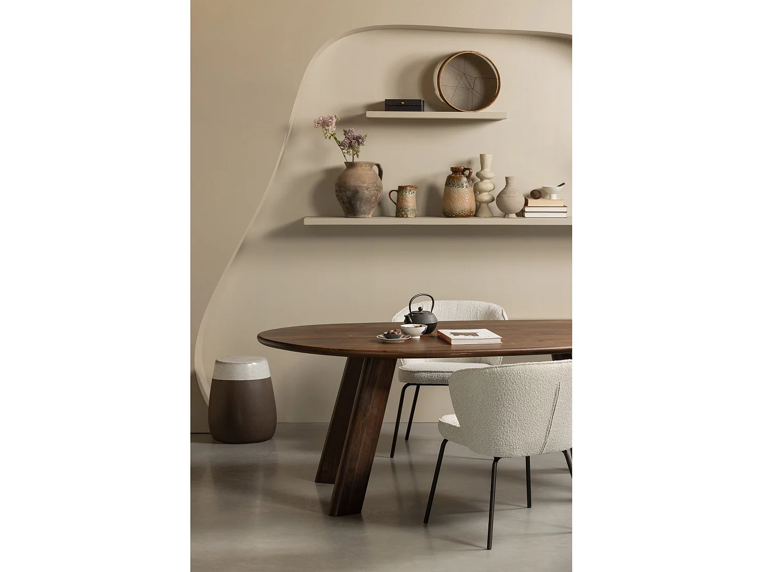 Chaises de table en tissu ADMIT