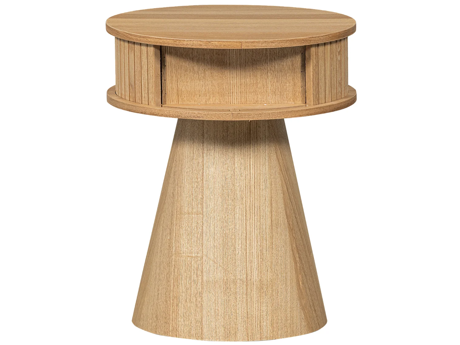 Table de chevet rond en bois de peuplier KARRI