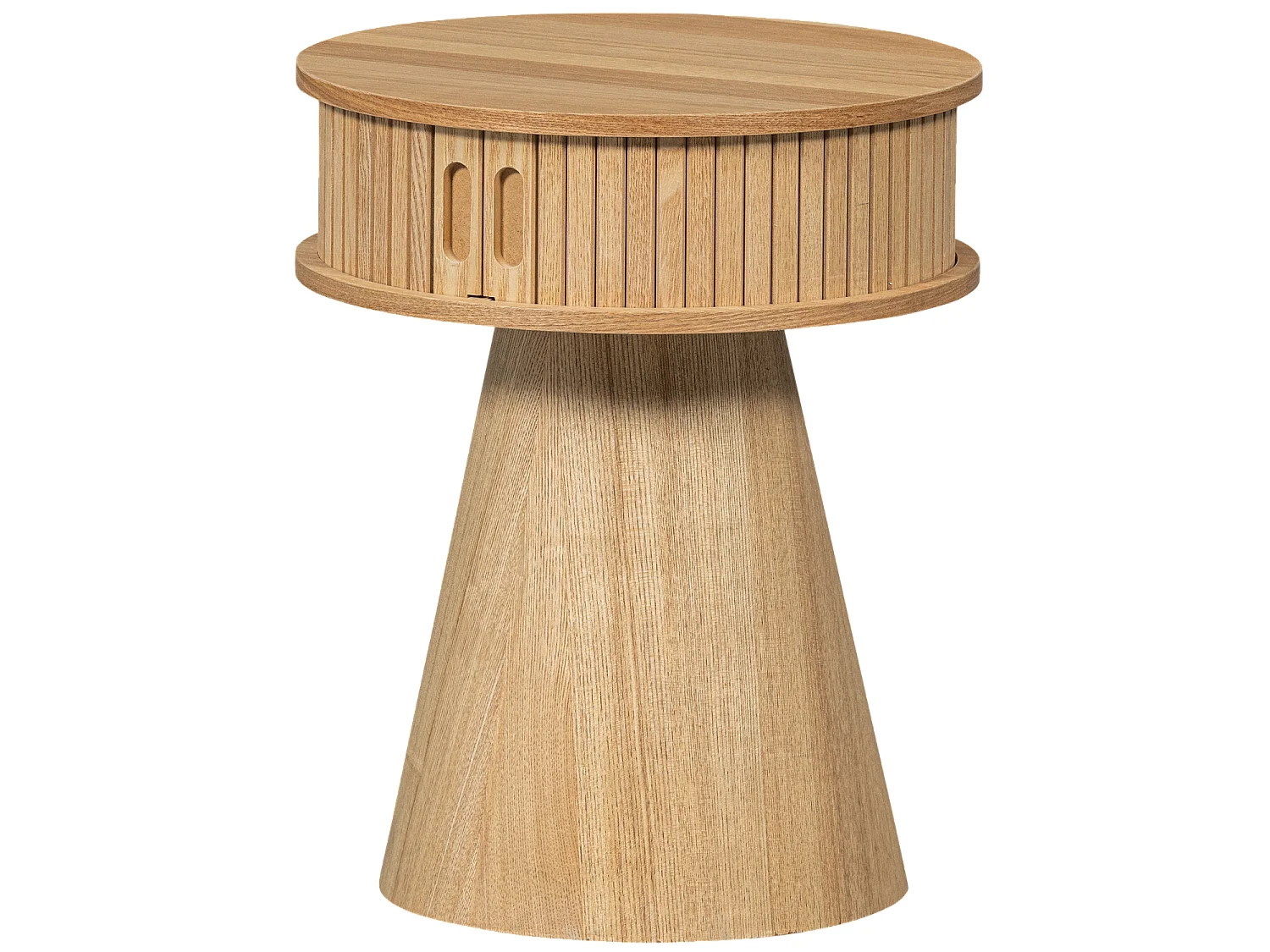 Table de chevet rond en bois de peuplier KARRI